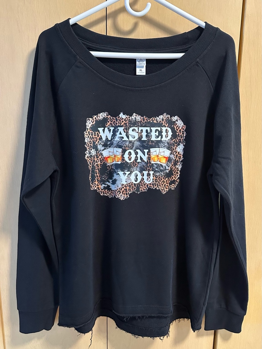 Wasted On You Graphic Crewneck Sweatshirt - NIP